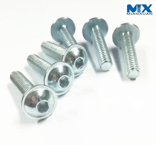 Tornillos de cabeza de botón hexagonal de acero inoxidable