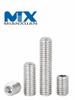 Tornillos de fijación hexagonales de rosca completa con punta plana