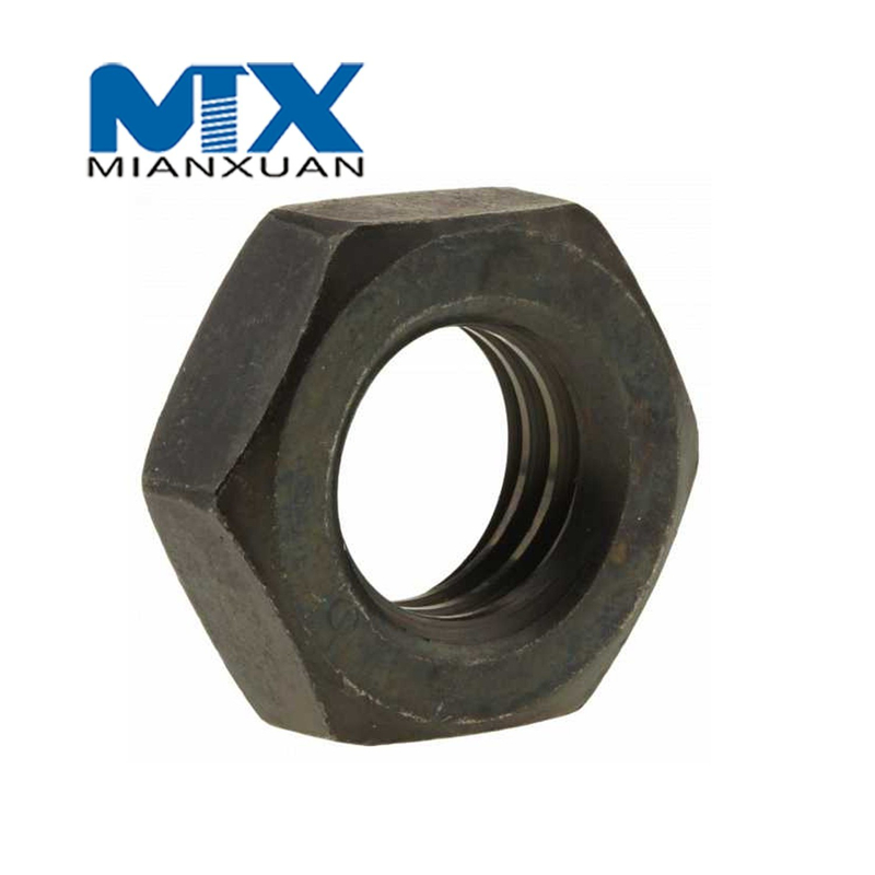 Tuerca hexagonal DIN936 Acero al carbono Fabricante estándar Zinc negro