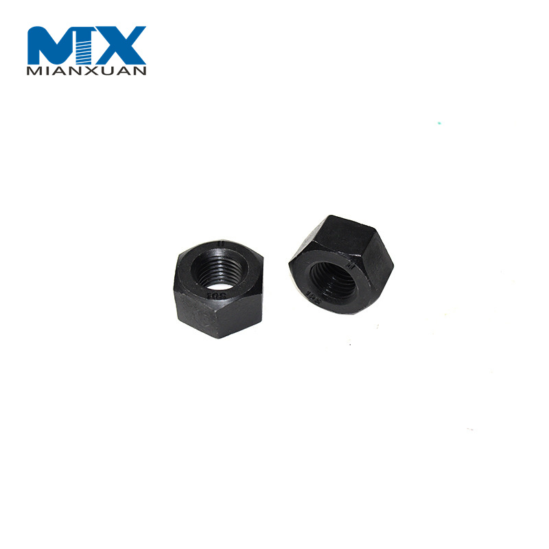 Tuerca hexagonal con acabado negro ASME B 18.2.2 para perno hexagonal con varilla roscada Grado 2 5 8