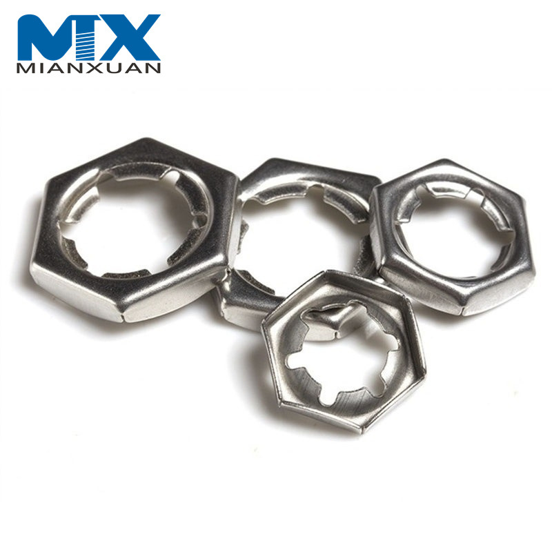 Contratuerca hexagonal de acero inoxidable DIN7967 M6-M48 Contratuerca autoblocante hexagonal
