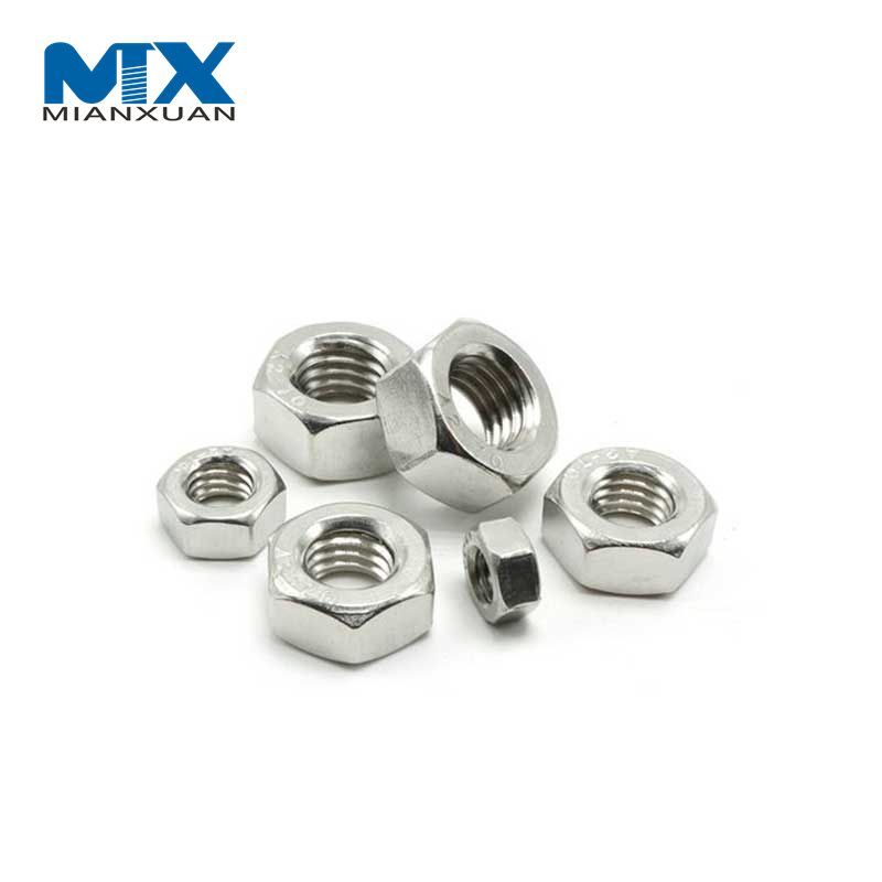 Tuerca hexagonal de acero inoxidable de acero al carbono DIN934