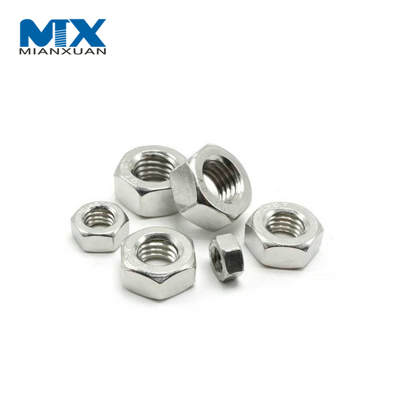 Tuerca hexagonal de acero inoxidable de acero al carbono DIN934