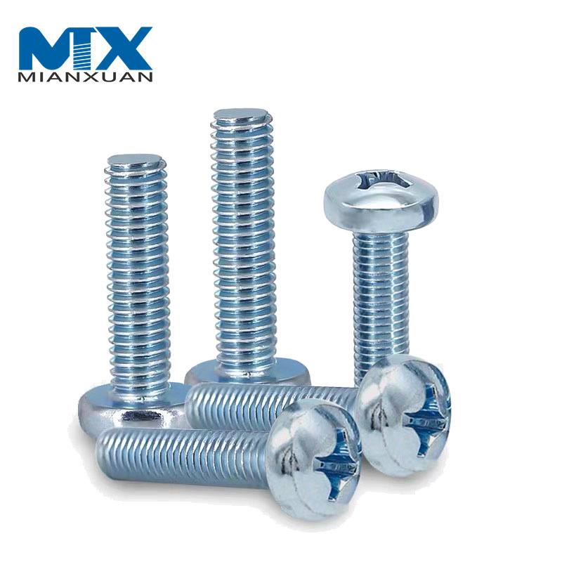 Todos los tornillos Phillips de cabeza plana de tornillo de máquina empotrado en cruz de acero inoxidable DIN7985 de todos los tamaños
