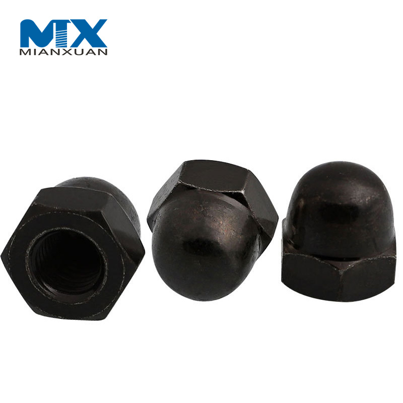 Precio de fábrica Tuercas ciegas abovedadas hexagonales Tapas de tuercas y pernos M8 Tuercas ciegas de bellota DIN1587