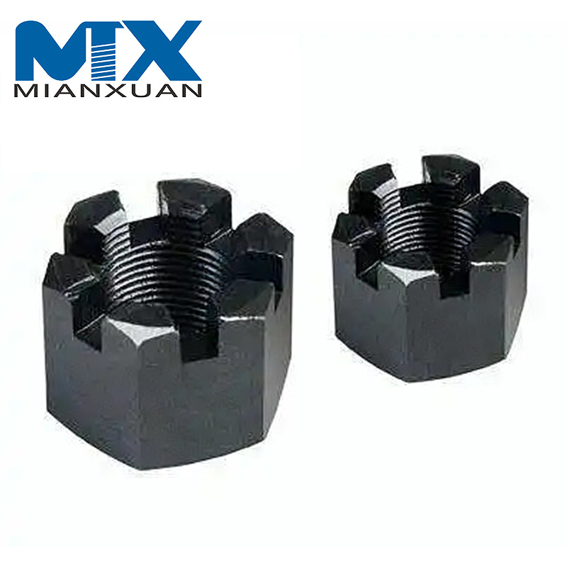 Tuerca ranurada hexagonal de acero inoxidable DIN935