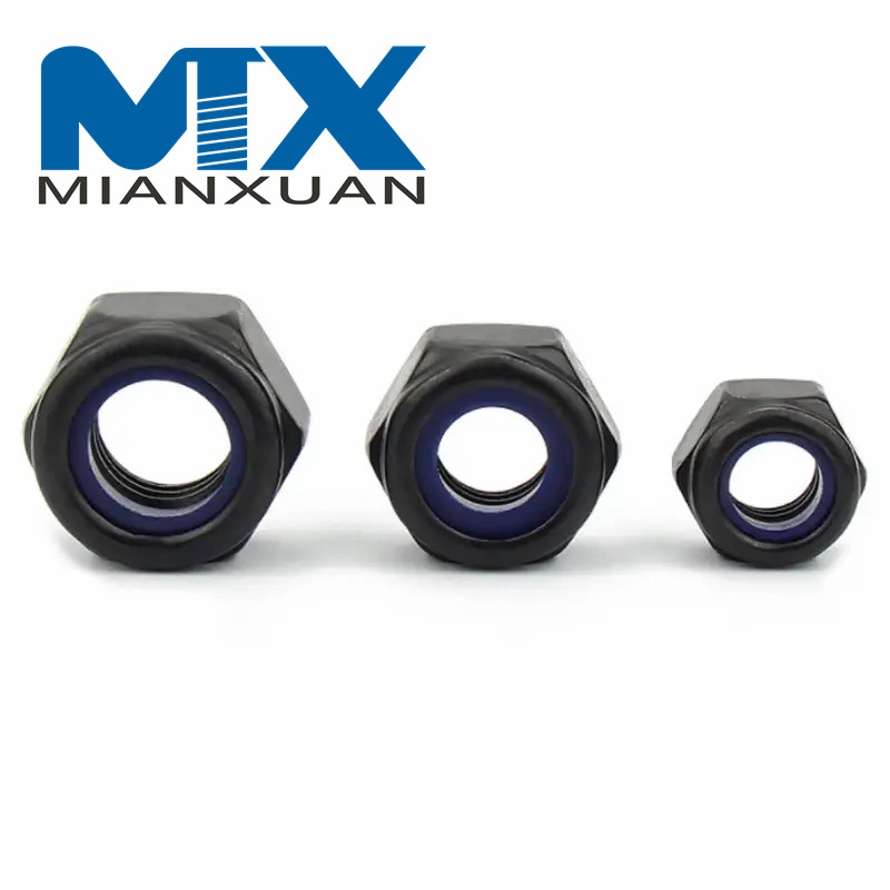 Tuerca de seguridad de nailon hexagonal DIN985