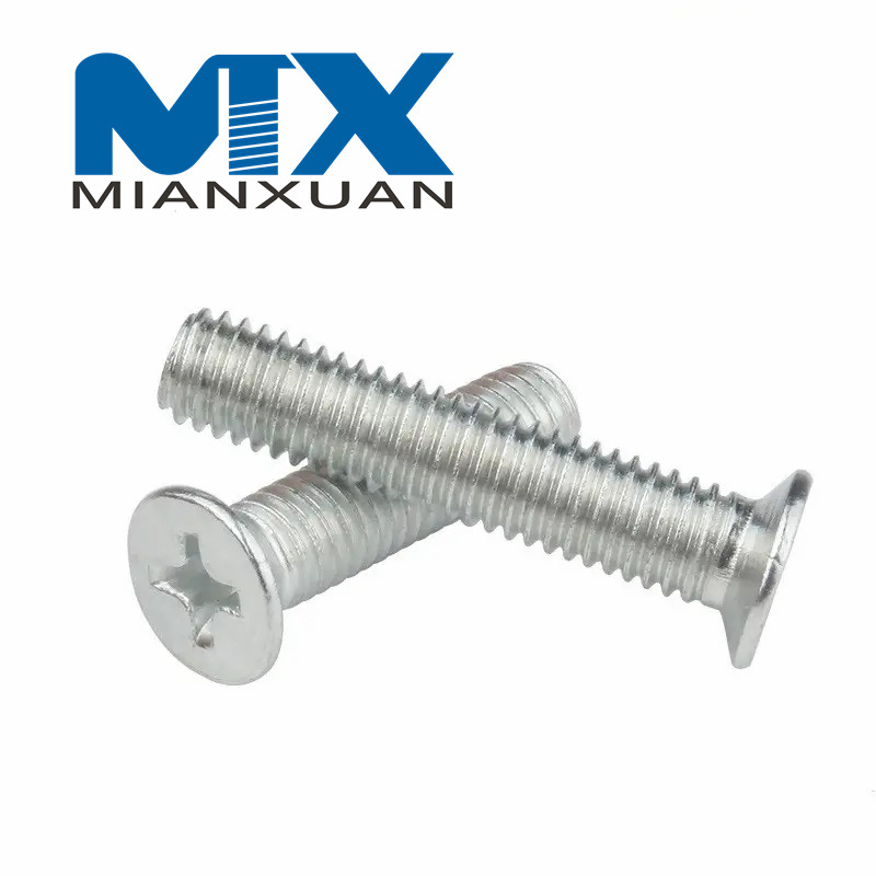 Tornillo de máquina con cabeza Tornillos de cabeza avellanada empotrados en cruz