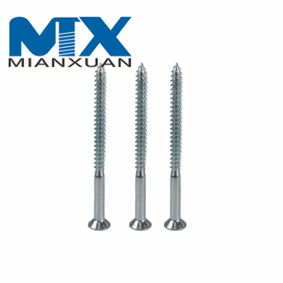 Tornillo para madera de cabeza plana Phillips de acero inoxidable