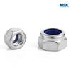 Tuercas hexagonales gruesas de acero inoxidable con inserto de nailon