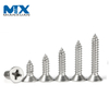 Tornillo de cabeza avellanada Phillips de acero inoxidable DIN7982 liso