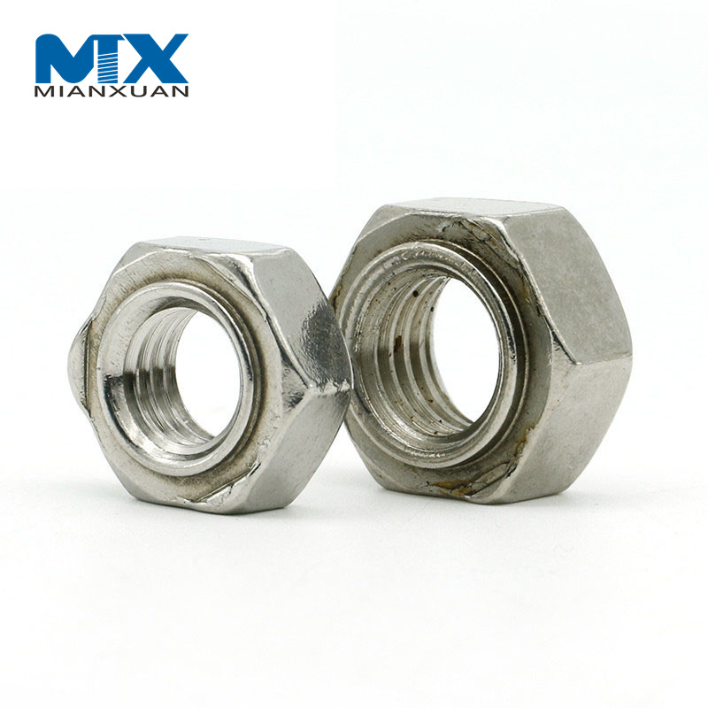 Tuerca hexagonal de soldadura hexagonal DIN929 Fábrica plana de acero al carbono Máquina formadora de alta velocidad de buena calidad Tuerca de tornillo de soldadura por puntos hexagonal de acero inoxidable