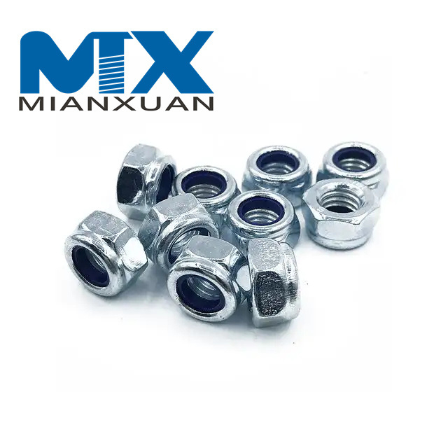 Tuerca hexagonal antideslizante de nailon autoblocante DIN985 de venta caliente