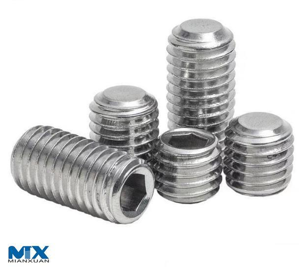 Tornillos de fijación hexagonales con punta plana
