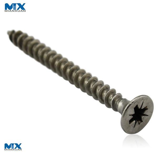 Tornillos para aglomerado de acero inoxidable/tornillos para terrazas