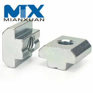 Tuerca percutor de perfil de acero inoxidable de aluminio 1/4-20 T