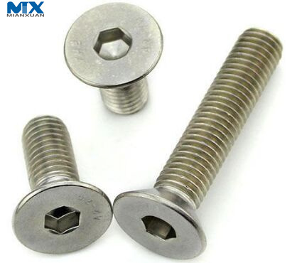 Tornillos de cabeza avellanada con casquillo hexagonal