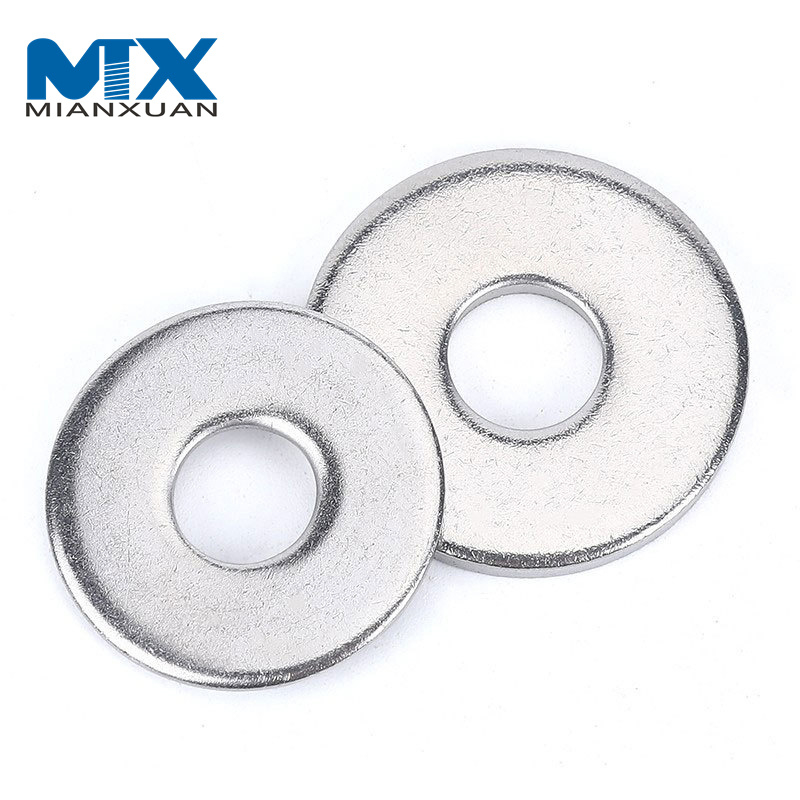 Arandelas planas finas DIN125A de acero al carbono M6 M8 M20 DIN9021 Arandela plana de cobre galvanizado de acero inoxidable de latón y nailon