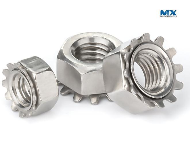 Tuercas de seguridad K de cabeza hexagonal para muebles o construcción