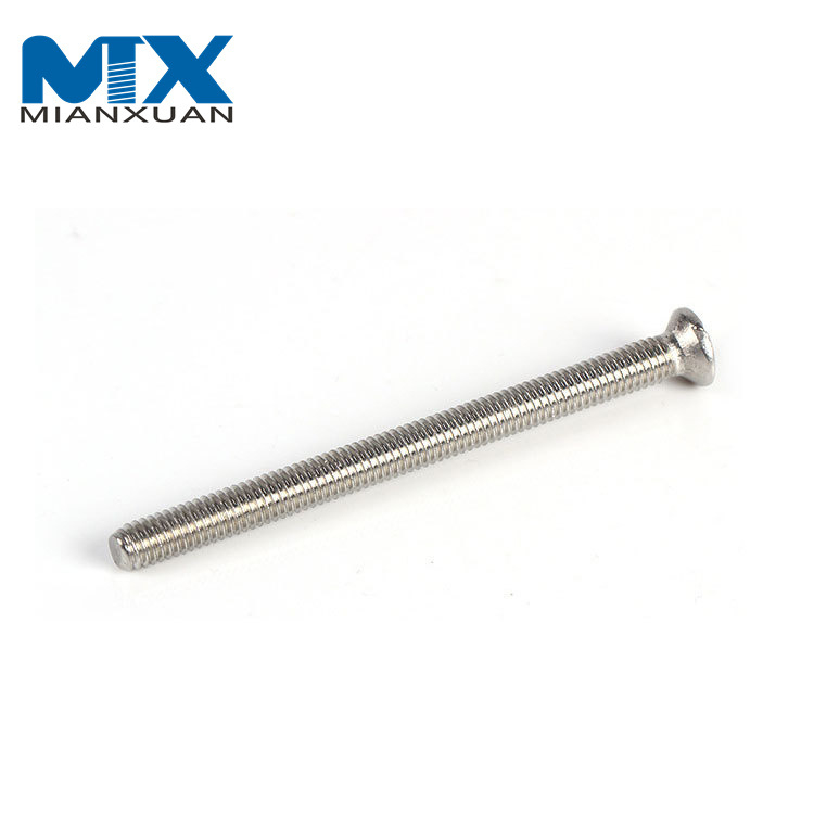 Tornillo de cabeza Csk elevado ranurado A2 A4 de acero inoxidable al por mayor de fábrica de China con pegamento púrpura DIN964