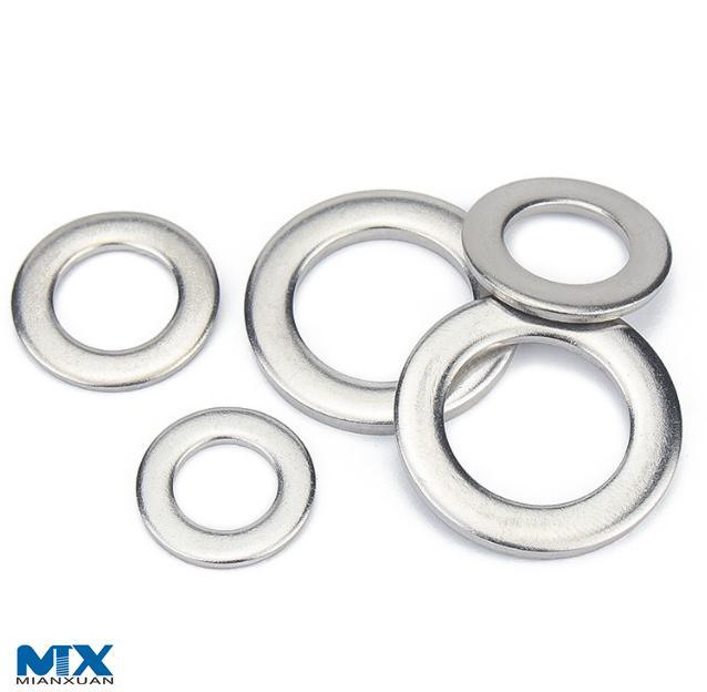Arandelas planas de acero inoxidable para pernos