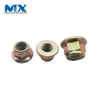Suministro de fábrica DIN6926 Acero inoxidable 304 316 Tuerca con reborde hexagonal de bloqueo de nailon