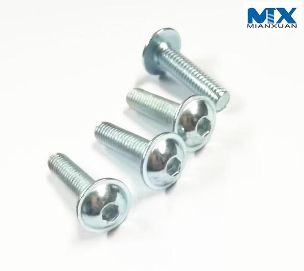 Tornillos de cabeza de botón hexagonal con collar