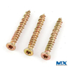 Tornillos de hormigón Torx de cabeza avellanada plana con nervaduras