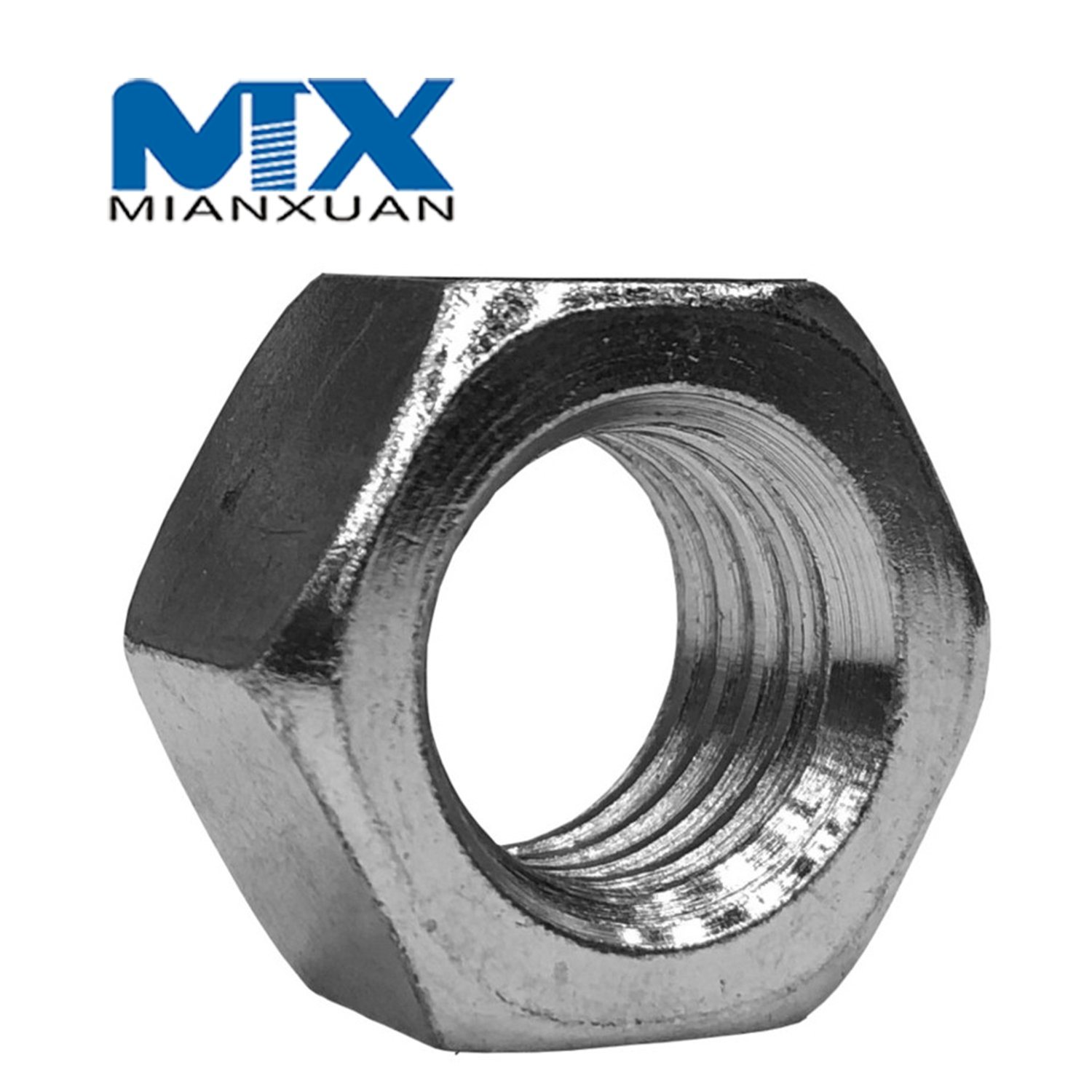 Acero al carbono 4.8 8.8 10.9 12.9 Tuerca hexagonal de acero dulce DIN 562 557 Tuerca hexagonal DIN557 DIN562 M12 M14 M16 M20 Zinc Negro Llano Galvanizado