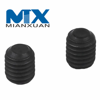 Tornillo de fijación hexagonal de alta calidad con punta plana