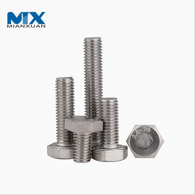 Proveedor de fábrica de sujetadores China DIN 933 Tuerca de perno hexagonal de acero al carbono