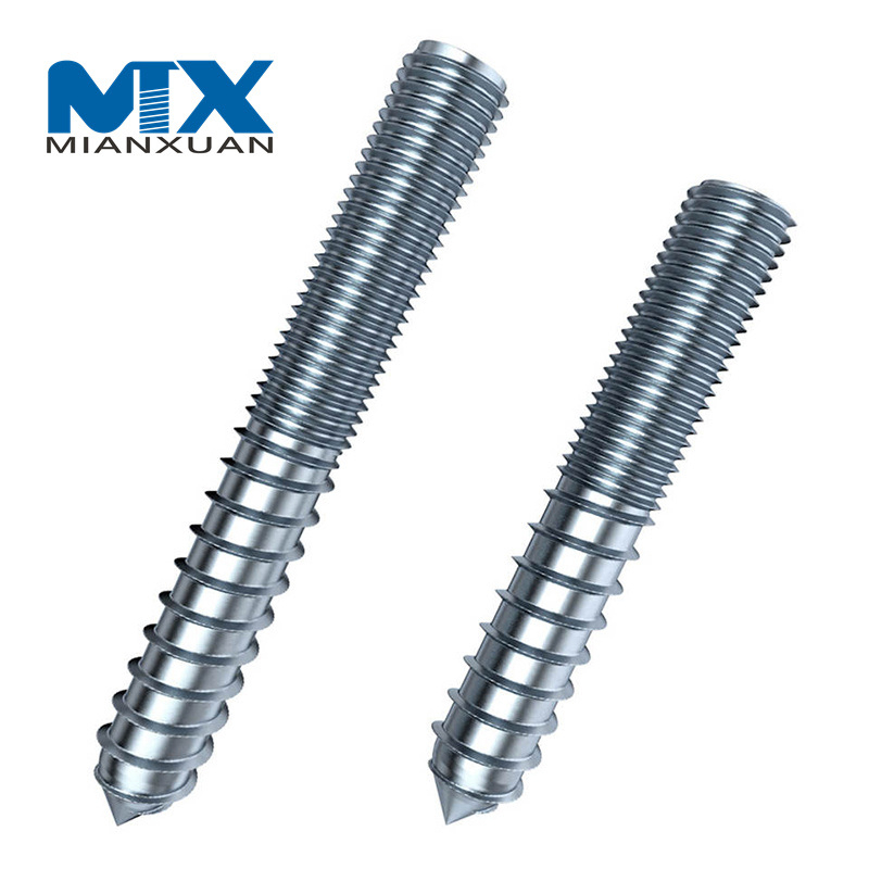 Perno de suspensión de rosca de madera, tornillo de pasador, Perno de suspensión de fijación de muebles de doble extremo