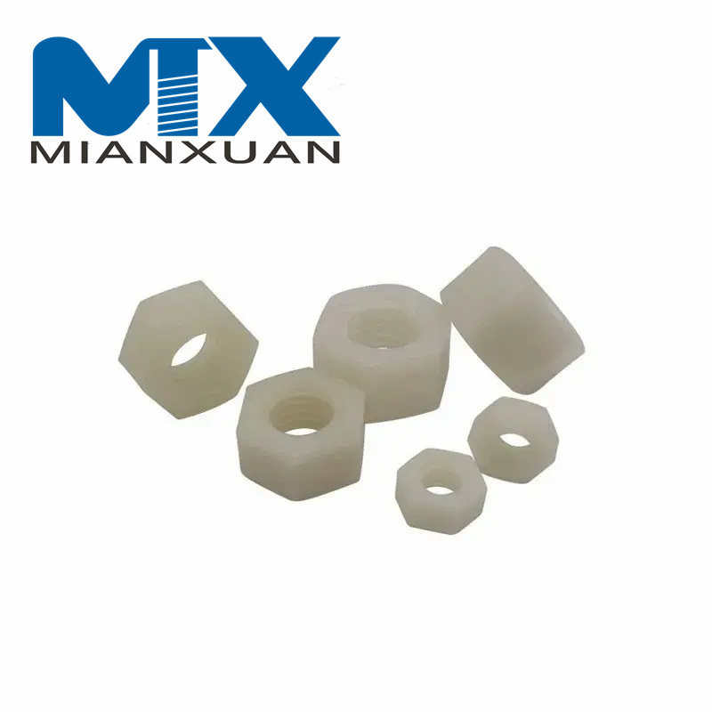 Tuercas hexagonales de nailon y poliamida plástica Tuercas de plástico