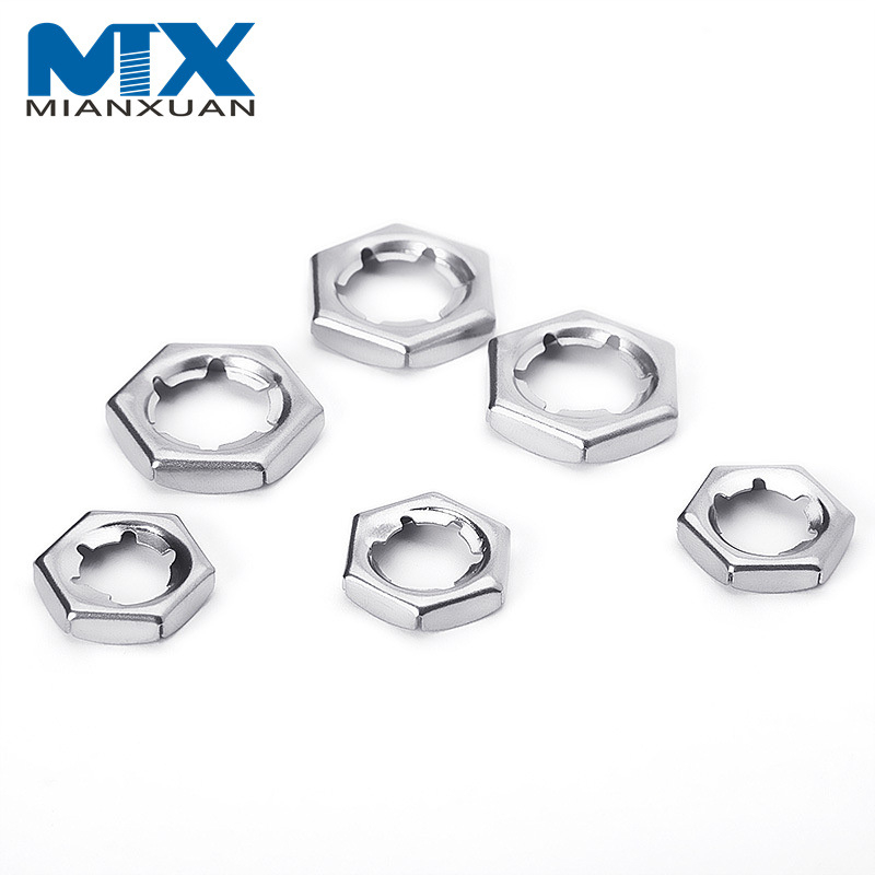 Contratuerca hexagonal de acero inoxidable DIN7967 M6-M48 Contratuerca autoblocante hexagonal