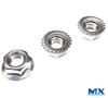 Tuercas hexagonales de acero inoxidable con brida Serie en pulgadas