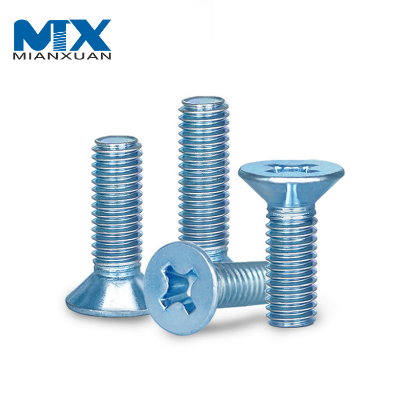 Tornillo de máquina de cabeza avellanada plana Phillips empotrado en cruz de acero inoxidable métrico personalizado DIN965 M2 M2.5 M3 M4 M5 M6 M7 M8