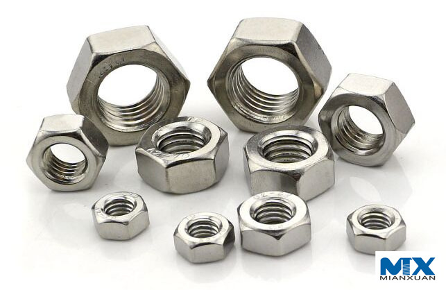 Material de tuercas hexagonales de acero inoxidable para construcción
