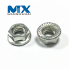 Nueces de brida serradas hexagonales DIN6923 galvanizadas azules de acero inoxidable
