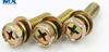 Tornillos con cabeza de arandela hexagonal con brida y arandela redonda