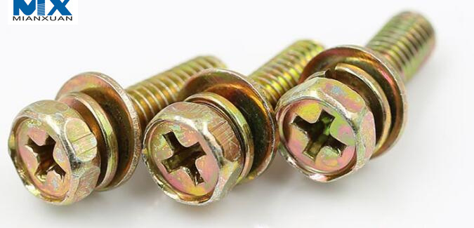 Tornillos con cabeza de arandela hexagonal con brida y arandela redonda