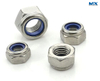Tuercas hexagonales de acero al carbono con inserto de nailon para bloqueo