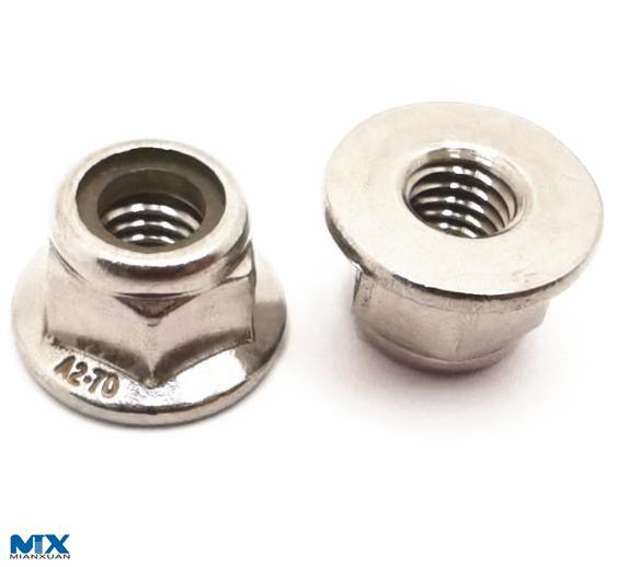 Tuercas hexagonales de par predominante con brida y con inserto no metálico