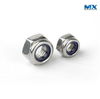 Tuercas hexagonales gruesas de acero inoxidable con inserto de nailon