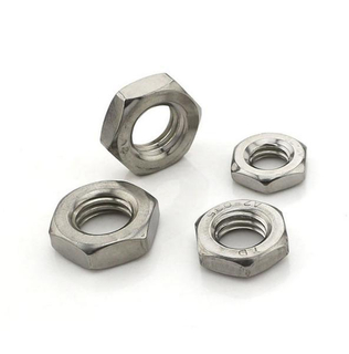 Serie de pulgadas de tuercas delgadas hexagonales de acero inoxidable