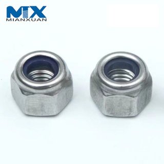 ASME ANSI B18.16 Brida de tuerca de seguridad de nailon Estándar de acero moleteado o no moleteado