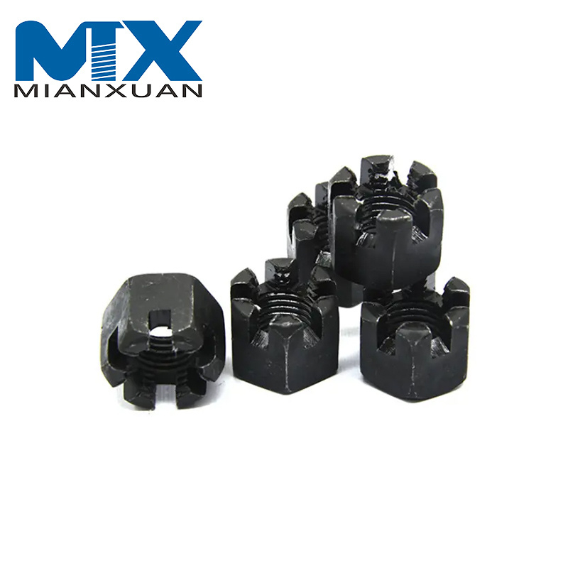 Tuerca ranurada hexagonal de acero inoxidable DIN935