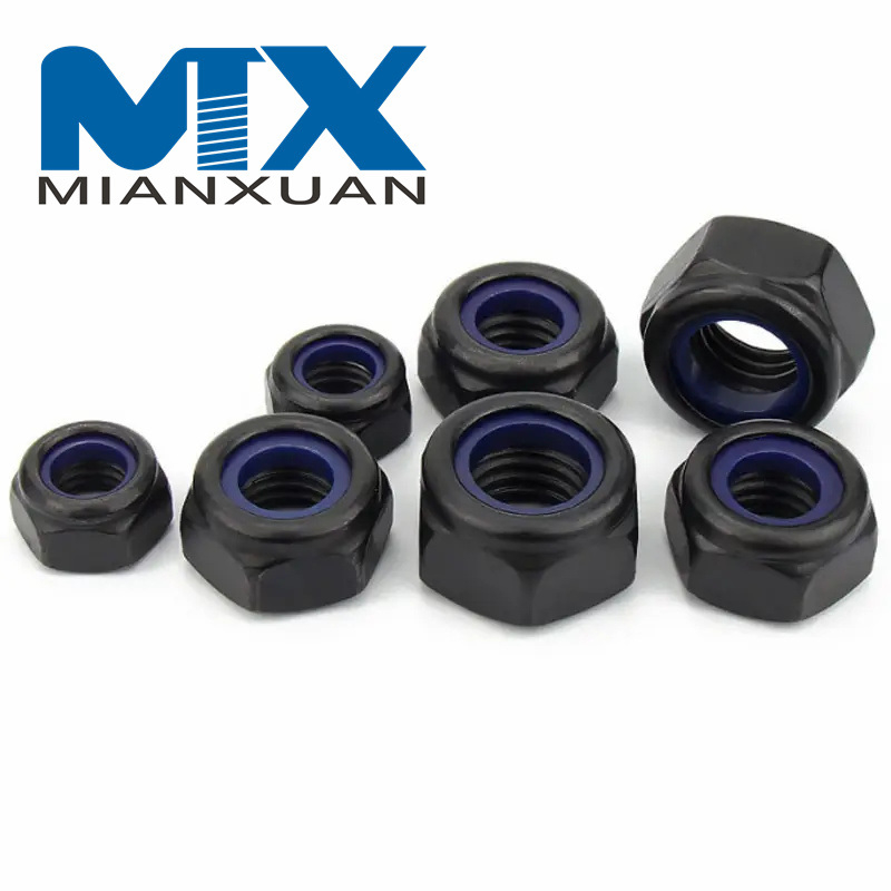 Tuerca de seguridad de nailon hexagonal DIN985