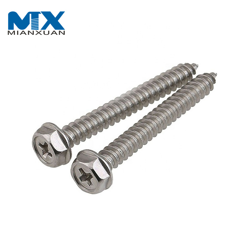 Precio competitivo directamente de fábrica, brida de cabeza hexagonal de acero inoxidable, tornillo autorroscante DIN6928