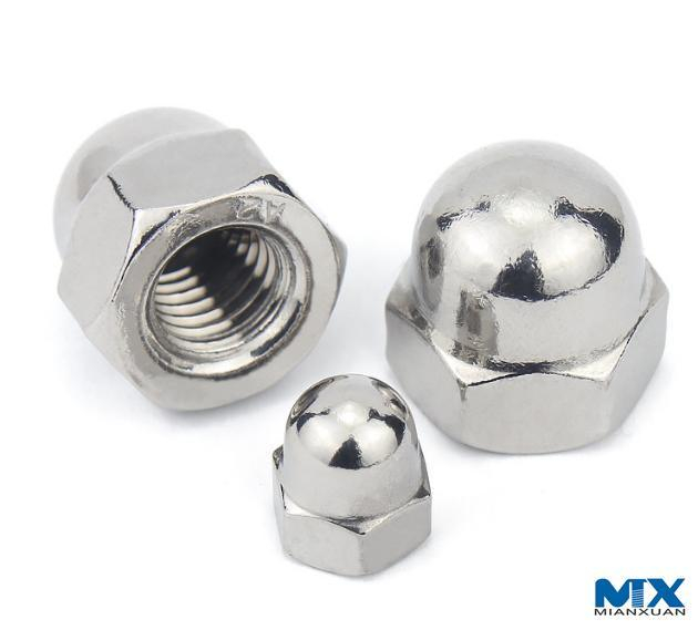 Tuercas de cabeza domo de acero inoxidable