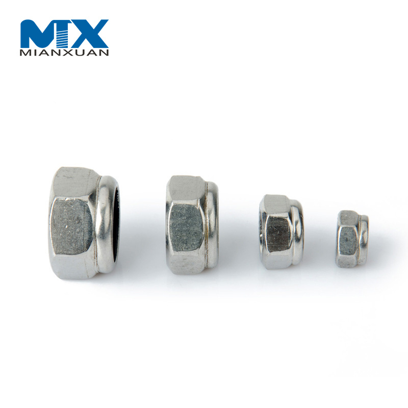 Original Acero inoxidable Ss 304 316 A2 A4 tuerca hexagonal de inserción de nailon grueso DIN982 M8